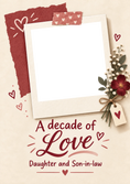 Load image into Gallery viewer, Decade of Love Scrapbook Photo Upload 10th Anniversary Card
