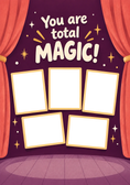 Load image into Gallery viewer, Magic Stage Curtains 5 Photo Upload Congratulations Card for Niece
