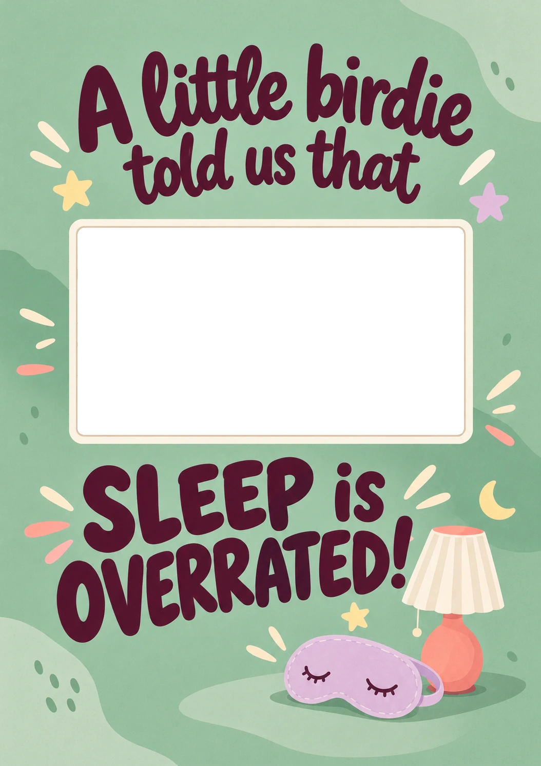 Funny Sleep Is Overrated Photo Upload New Baby Card for Brother