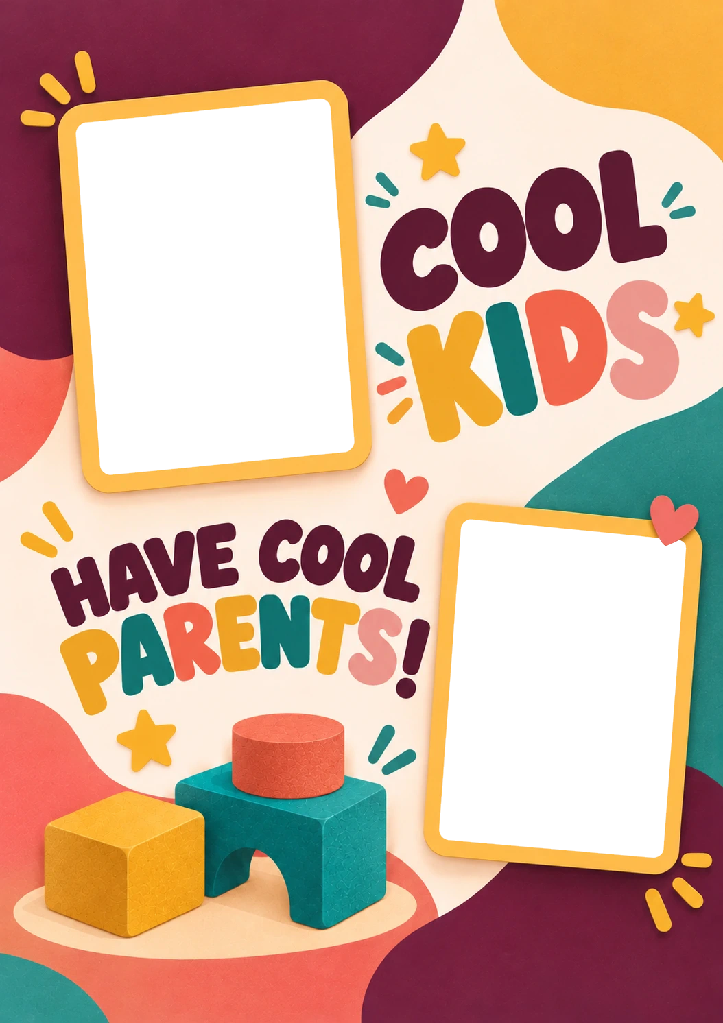 Funny Cool Kids Have Cool Parents Photo Upload New Baby Card for Daughter