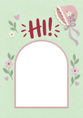 Load image into Gallery viewer, Cute Floral Bonnet Photo Upload New Baby Card for Niece
