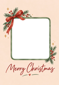 Load image into Gallery viewer, Festive Holly Bow Photo Upload Christmas Card for Grandma
