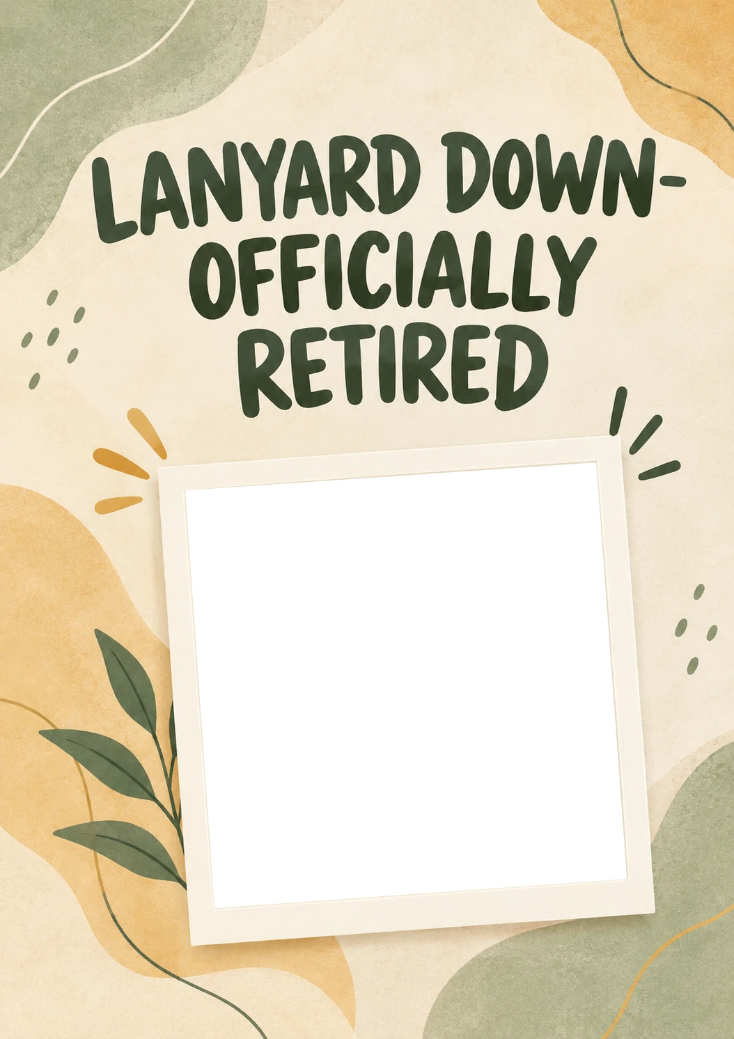 Funny Lanyard Down Best Friend Photo Upload Retirement Card