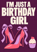 Load image into Gallery viewer, Funny Birthday Girl Heels and Cupcake Birthday Card for Her
