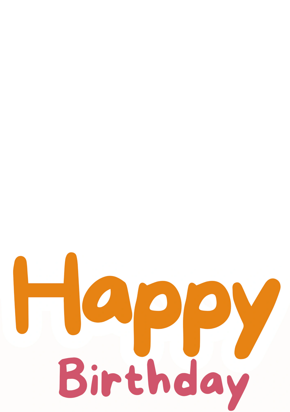 Happy Birthday Bold Text Photo Upload Birthday Card for Her