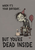 Load image into Gallery viewer, Funny Dead Inside Zombie Halloween Card for Him
