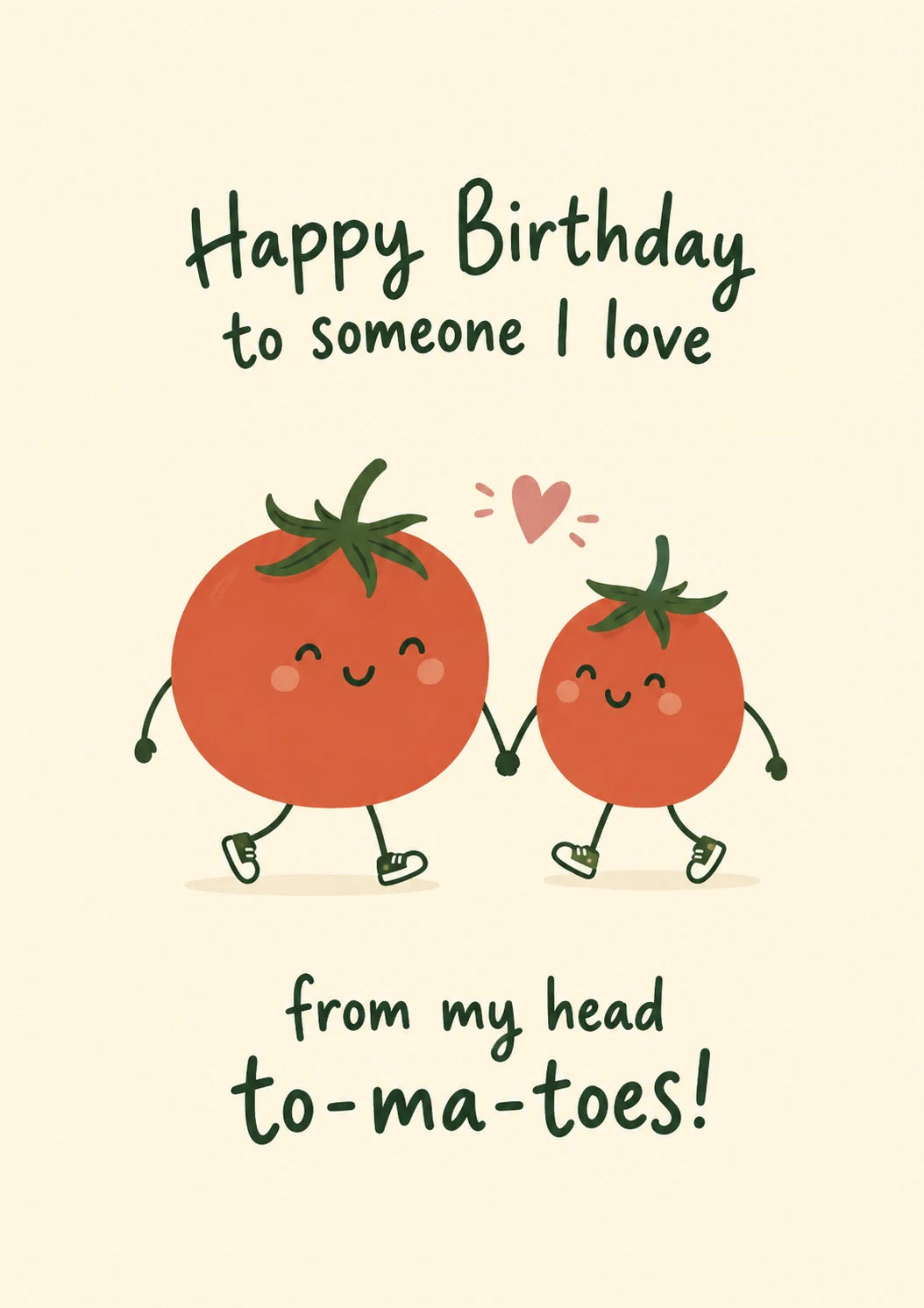 Funny Tomato Pun Happy Birthday Card for Him