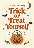 Load image into Gallery viewer, Funny Trick or Treat Yourself Halloween Birthday Card for Him
