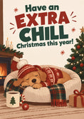 Load image into Gallery viewer, Funny Cosy Sleeping Dog Christmas Card for Granddaughter
