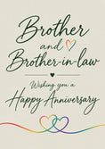 Load image into Gallery viewer, Rainbow Hearts Brother and Brother-in-Law Anniversary Card
