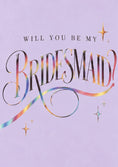 Load image into Gallery viewer, Rainbow Holographic Bridesmaid Proposal Birthday Card for Her
