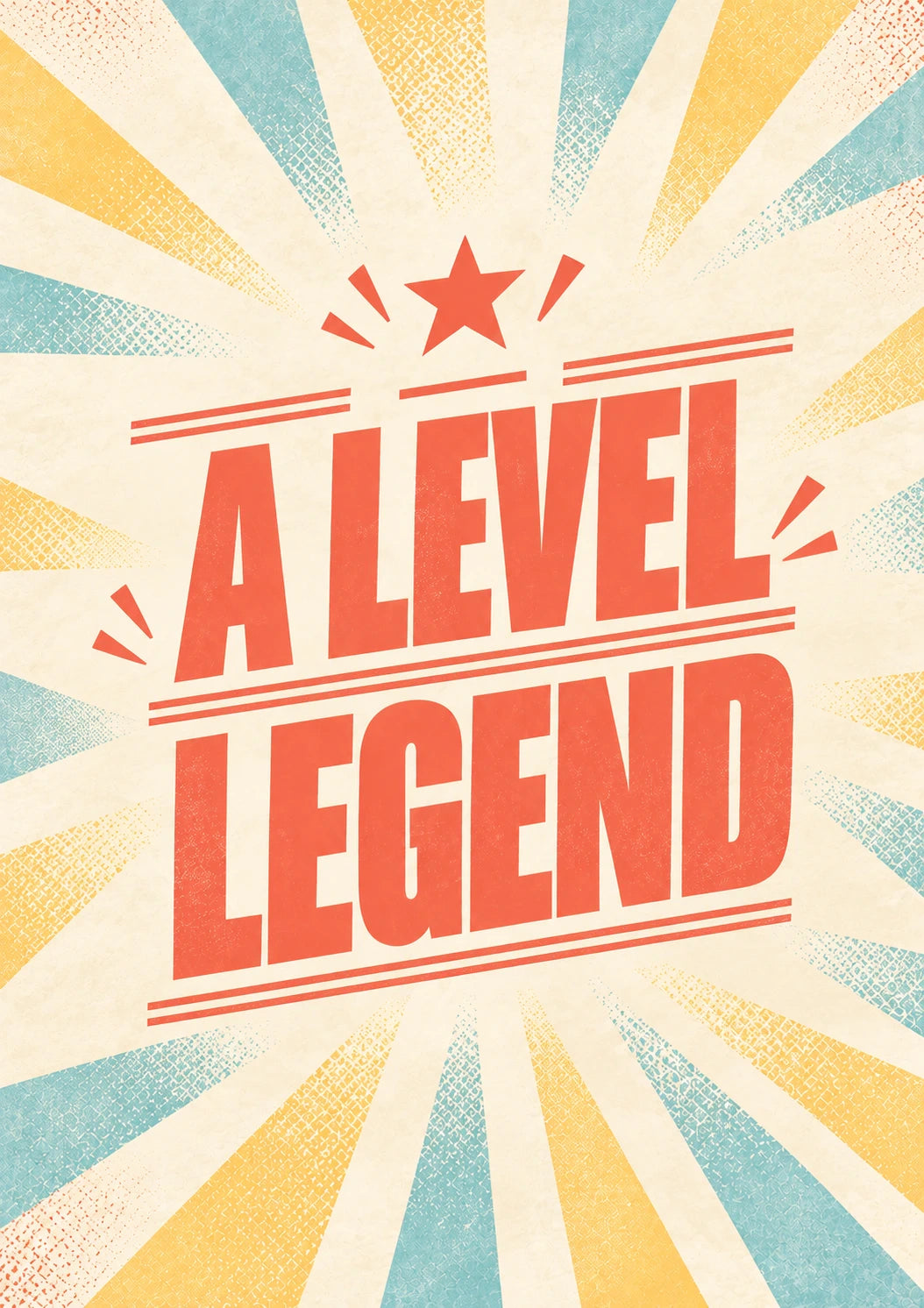 A Level Legend Retro Starburst Congratulations Card for Granddaughter