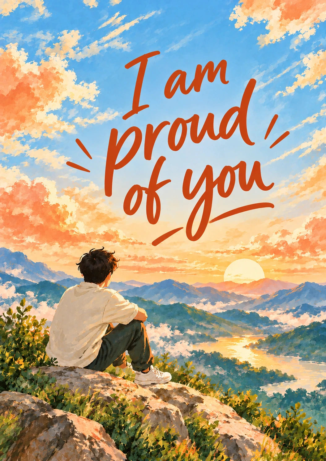 Proud of You Sunset Scene Congratulations Card for Brother