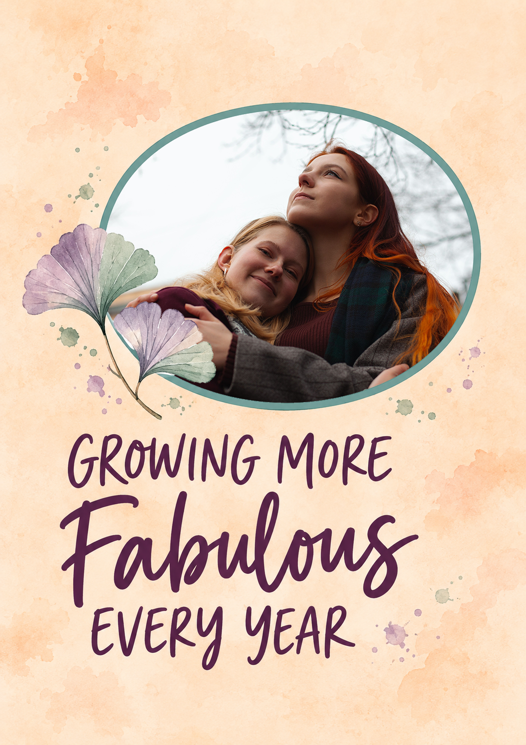 Growing More Fabulous Photo Upload Friendship Card for Best Friend