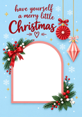 Load image into Gallery viewer, Merry Little Christmas Holly Photo Upload Christmas Card for Niece
