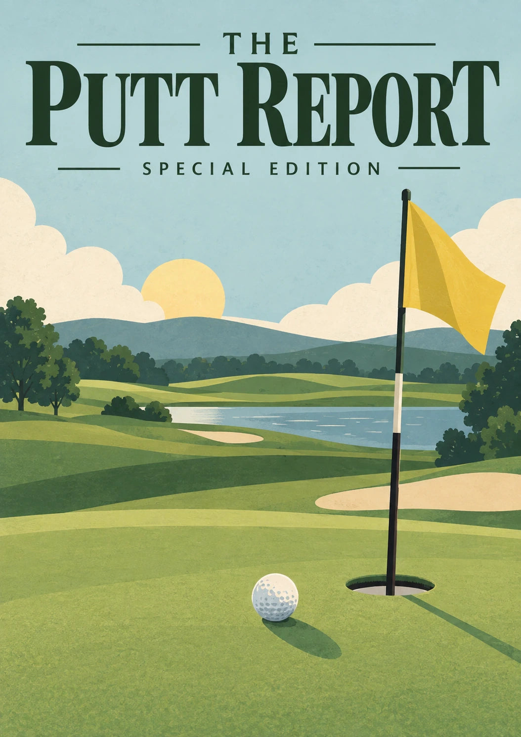 Funny Golf Magazine Spoof Birthday Card for Him