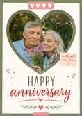Load image into Gallery viewer, Heart Frame With All Our Love Photo Upload Anniversary Card
