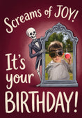 Load image into Gallery viewer, Funny Skeleton Tuxedo Photo Upload Halloween Card
