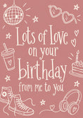 Load image into Gallery viewer, Lots of Love Illustrated Icons 21st Birthday Card for Her
