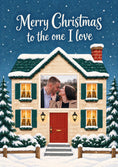 Load image into Gallery viewer, Merry Christmas to the One I Love Photo Upload Christmas Card for Her
