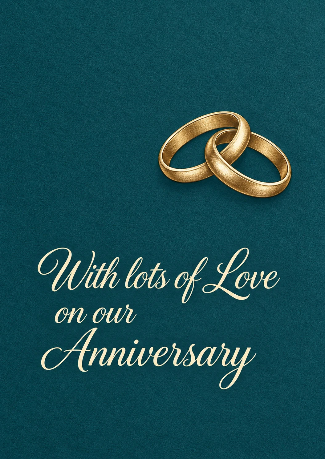 Gold Interlocking Rings 50th Anniversary Card for Husband