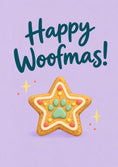 Load image into Gallery viewer, Funny Dog Paw Star Cookie Christmas Card for Mum
