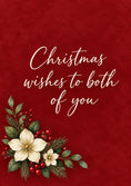 Load image into Gallery viewer, Red Floral Wishes to Both of You Christmas Card for Parents
