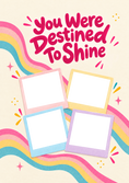 Load image into Gallery viewer, Rainbow Destined To Shine Photo Upload Congratulations Card for Granddaughter
