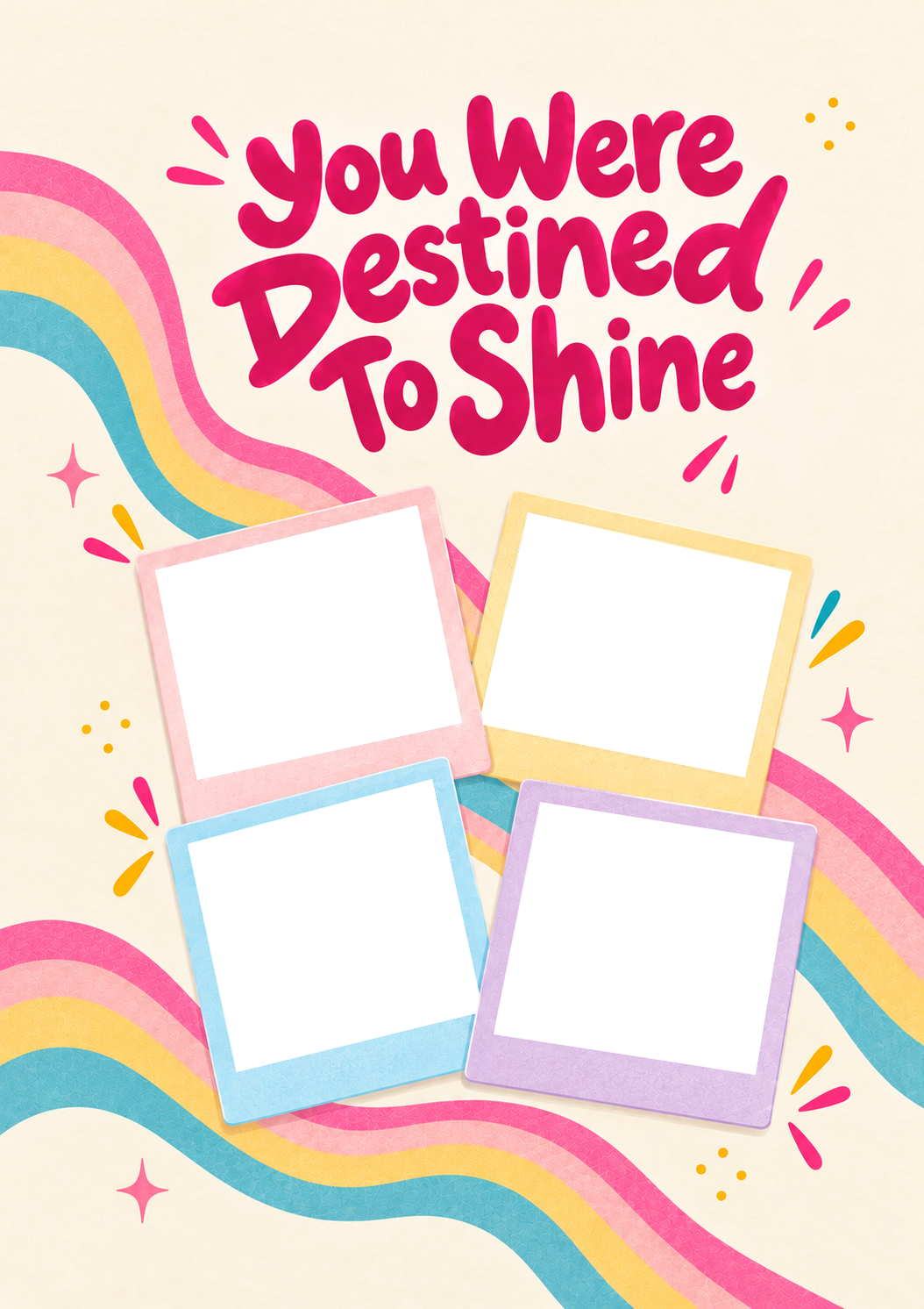 Rainbow Destined To Shine Photo Upload Congratulations Card for Granddaughter