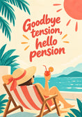 Load image into Gallery viewer, Funny Goodbye Tension Hello Pension Retirement Card for Best Friend
