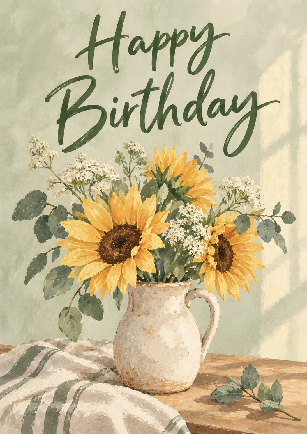 Sunflower Bouquet Great Grandma Birthday Card for Her