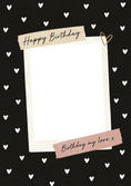 Load image into Gallery viewer, Happy Birthday My Love Hearts Photo Upload Birthday Card for Her
