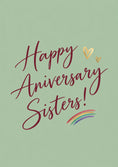 Load image into Gallery viewer, Rainbow Hearts Script Anniversary Card for Her
