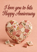 Load image into Gallery viewer, Ceramic Mosaic Heart 1st Anniversary Card for Wife
