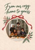 Load image into Gallery viewer, Cozy Home Photo Frame Across the Miles Christmas Card for Cousin
