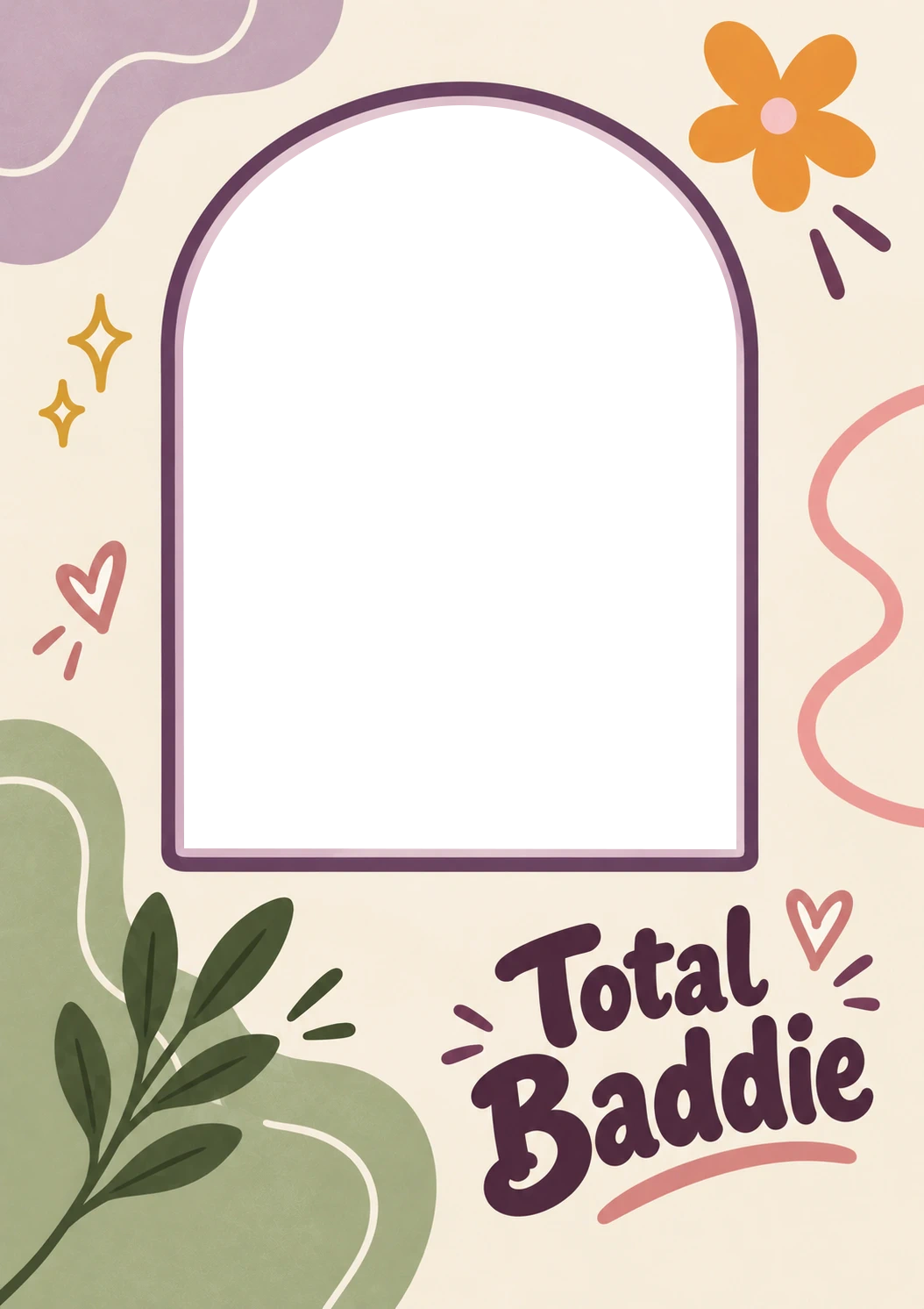 Total Baddie Empowering Photo Upload Friendship Card for Best Friend