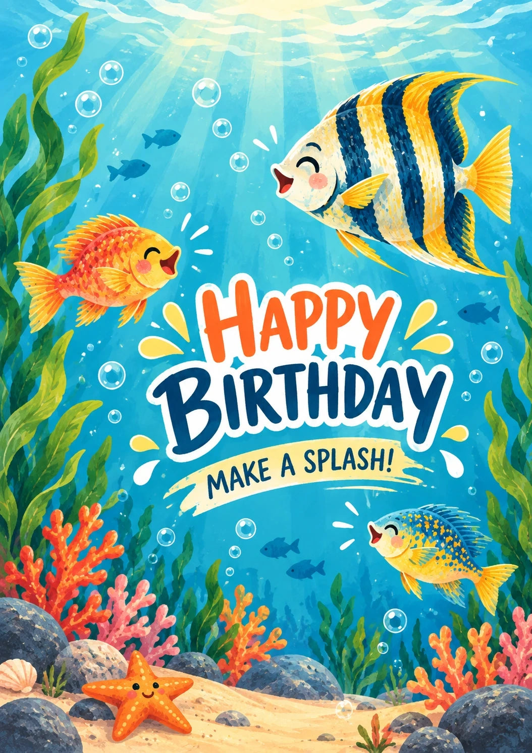 Birthdays - Personalised Card — with punch holes