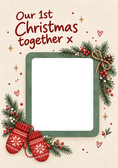 Load image into Gallery viewer, Our 1st Christmas Together Photo Upload Christmas Card for Niece
