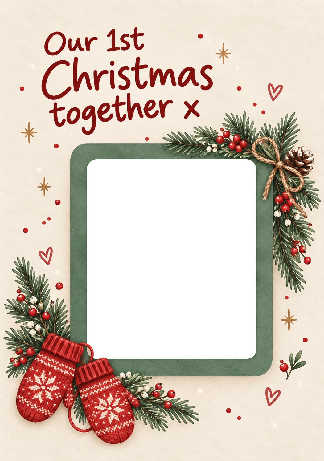 Our 1st Christmas Together Photo Upload Christmas Card for Niece