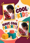 Load image into Gallery viewer, Funny Cool Kids Have Cool Parents Photo Upload New Baby Card for Daughter
