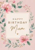 Load image into Gallery viewer, Pink Watercolour Floral Mum 55th Birthday Card for Her
