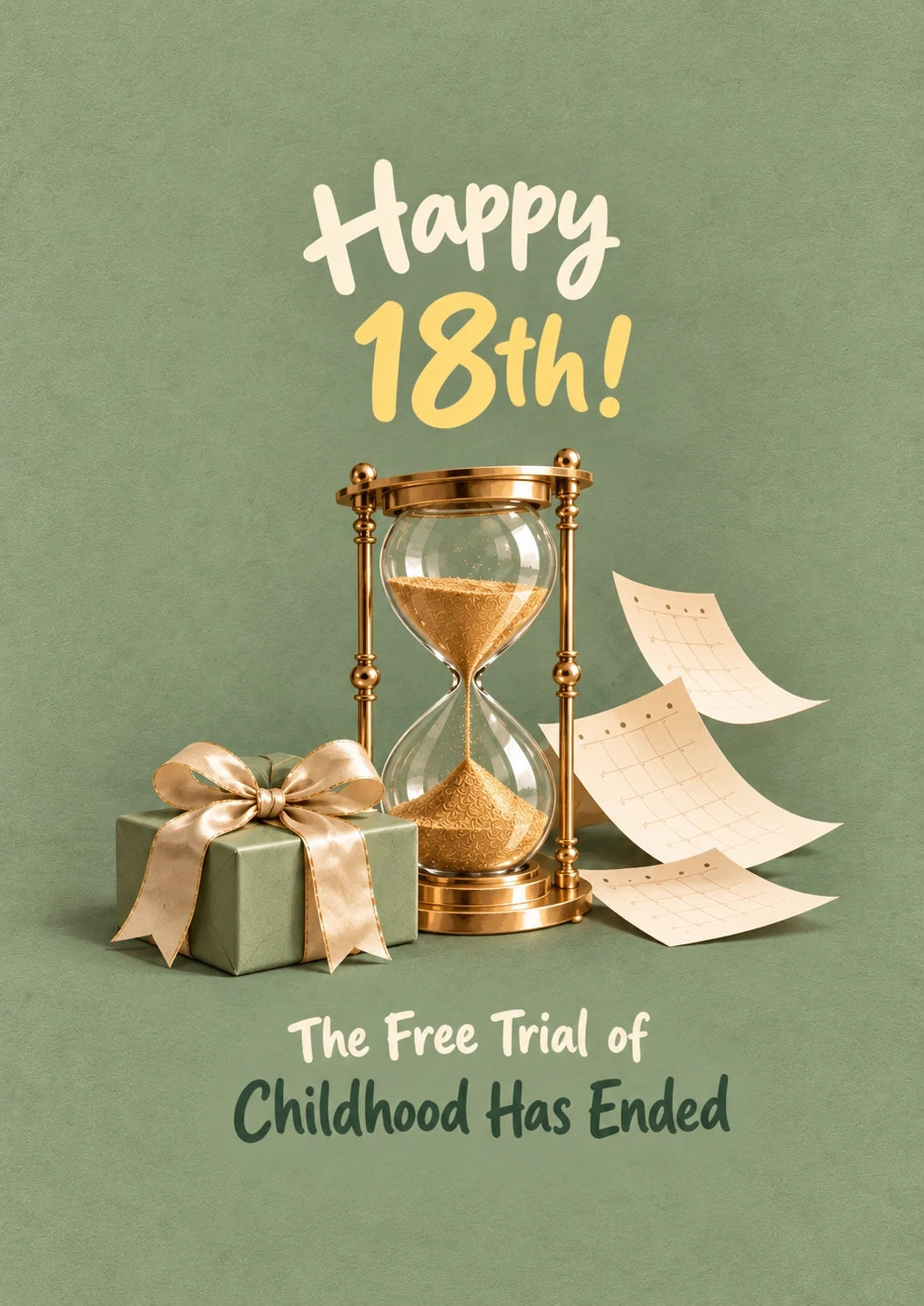 Birthdays - Personalised Card — with punch holes