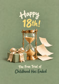 Load image into Gallery viewer, Funny Free Trial of Childhood Ended 18th Birthday Card
