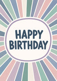 Load image into Gallery viewer, Retro Sunburst Rainbow 14th Birthday Card
