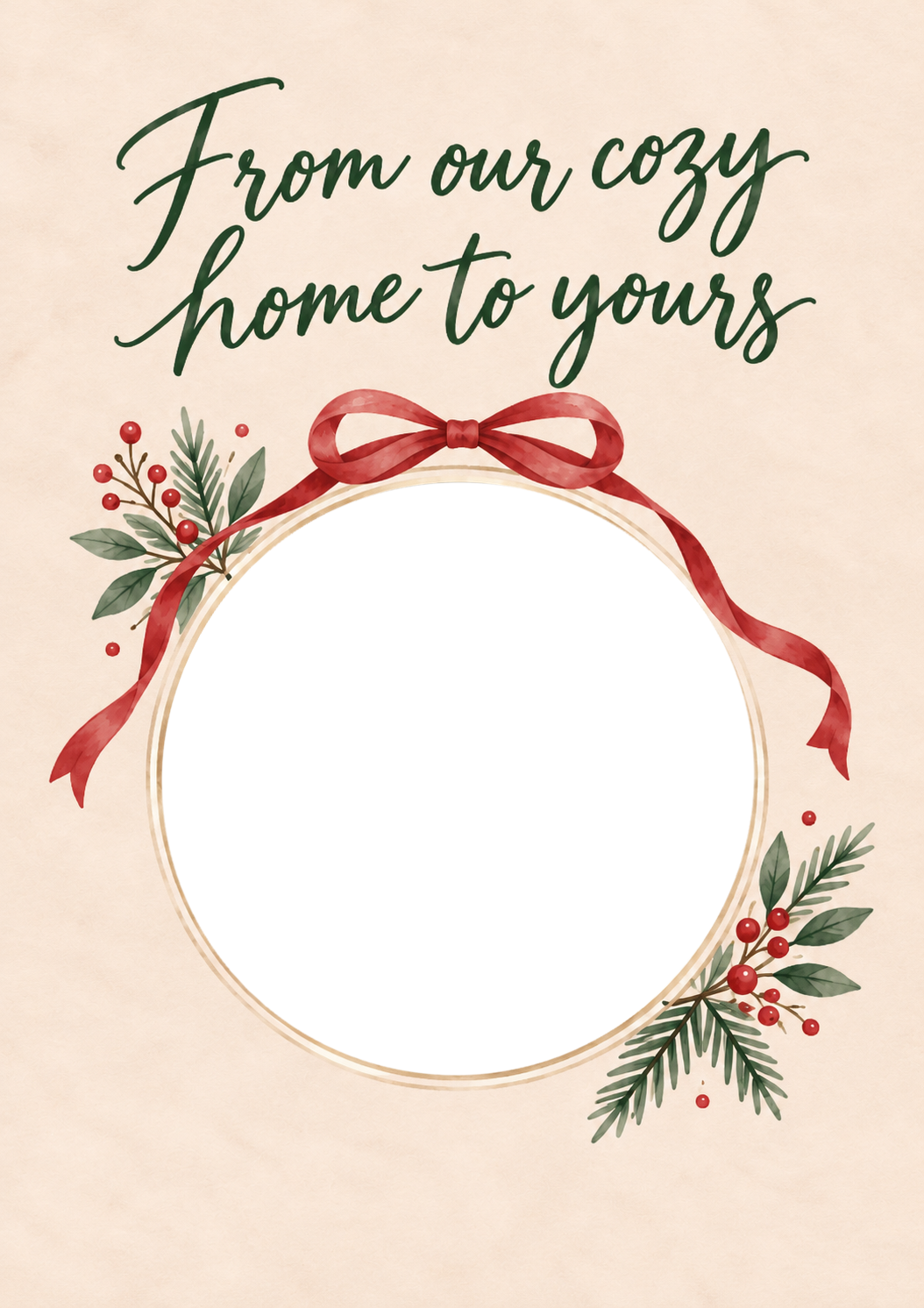 Cozy Home Photo Frame Across the Miles Christmas Card for Cousin
