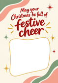 Load image into Gallery viewer, Festive Cheer Curly Hair Photo Upload Christmas Card for Cousin
