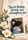 Load image into Gallery viewer, Brave Strong and Courageous Photo Upload Sympathy Card for Sister In Law
