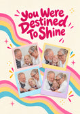 Load image into Gallery viewer, Rainbow Destined To Shine Photo Upload Congratulations Card for Granddaughter
