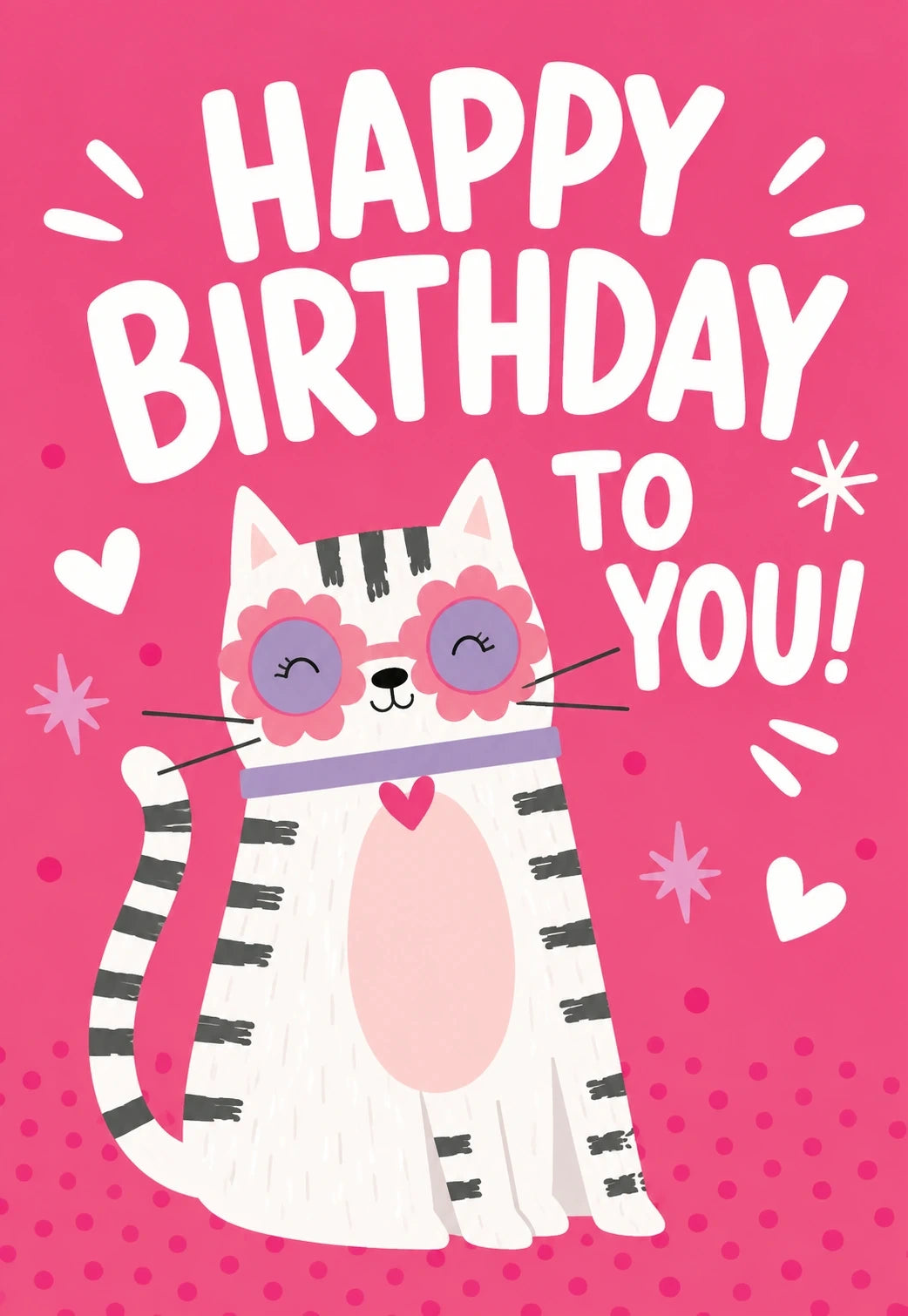 Birthdays - Personalised Card — with punch holes