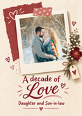 Load image into Gallery viewer, Decade of Love Scrapbook Photo Upload 10th Anniversary Card
